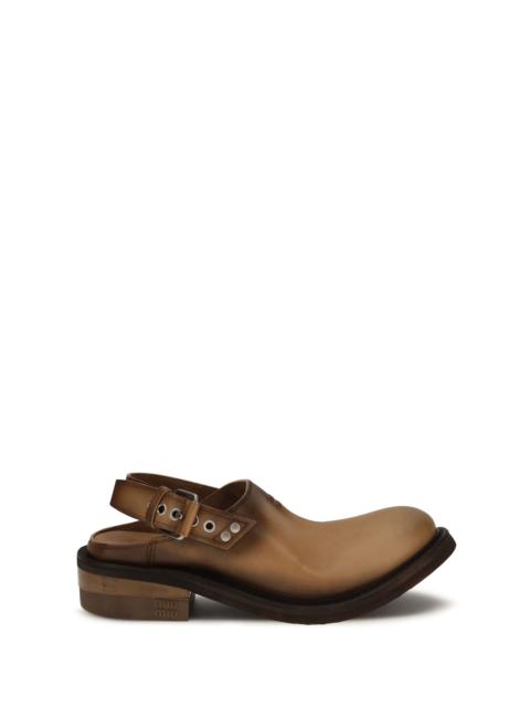 Miu Miu Miu Miu Foule Leather Mules