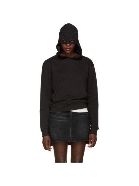 SAINT LAURENT 2018 Saint Laurent Black Stud Mask Hoodie