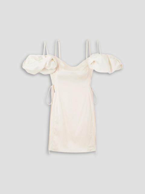 JACQUEMUS Chouchou convertible satin mini dress