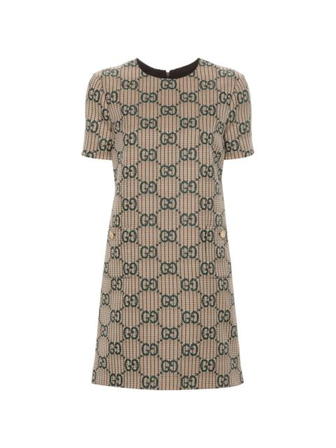 GUCCI GG-jacquard wool dress