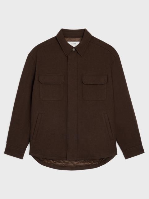 CELINE overshirt IN wool flannel