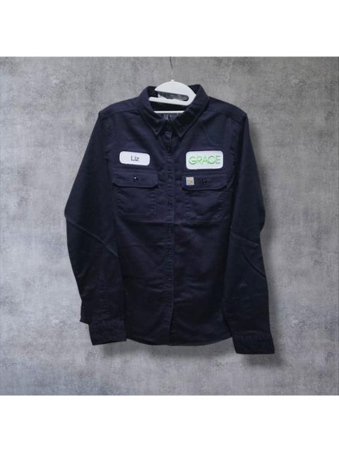 Carhartt Carhartt FR Shirts Workwear Black Longsleeve Patches