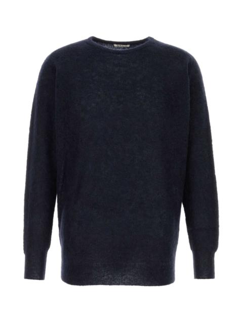 AURALEE Auralee Men Midnight Blue Alpaca Blend Sweater