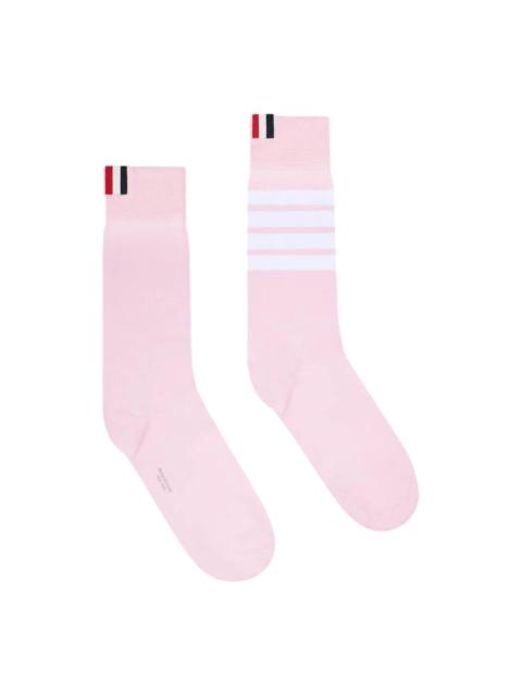 Thom Browne Lightweight Cotton 4-Bar Mid Calf Socks Women