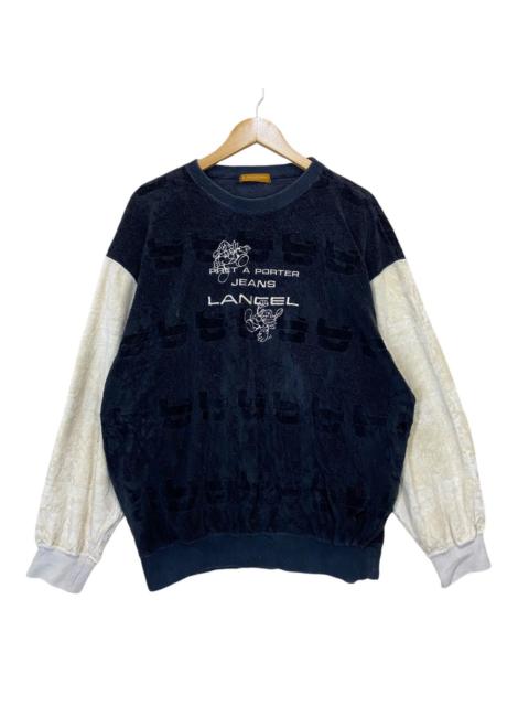 Other Designers Japanese Brand - Vintage 90’s Lancel Paris Big Logo Fleece Sweater
