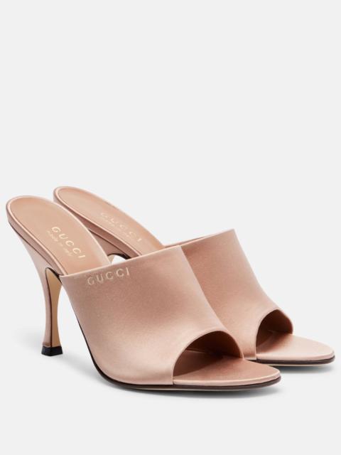 GUCCI 95 satin mules