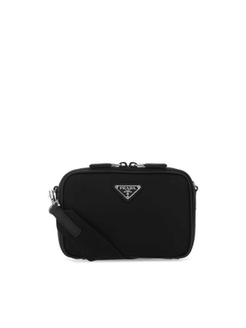 Prada Prada Black Leather And Nylon Crossbody Bag
