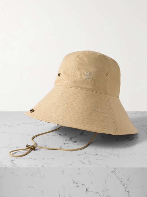 Cotton-gabardine bucket hat Beige