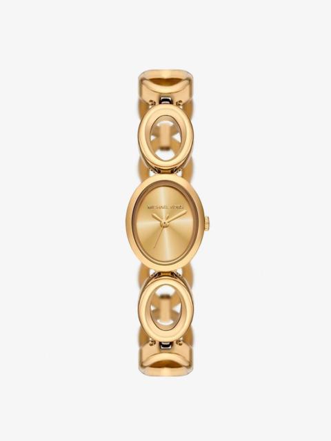 MICHAEL KORS Michael Kors Mini Maude Quartz Gold Dial Ladies Watch MK4957