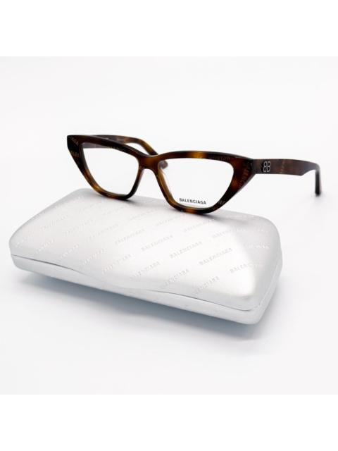 BALENCIAGA NEW BALENCIAGA EYEGLASSES BB0128O 002 CAT EYE HAVANA WOMEN E