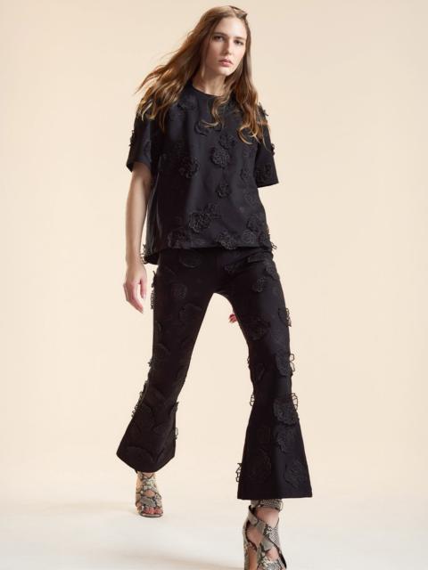CYNTHIA ROWLEY Pop Floral Applique Pant