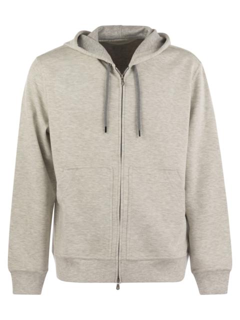 Brunello Cucinelli Brunello Cucinelli Men Cotton, Cashmere And Silk Fleece Zipped Topwear