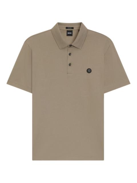 BOSS logo-plaque polo shirt