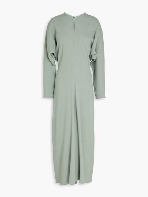 Victoria Beckham Pleated crepe mid dress