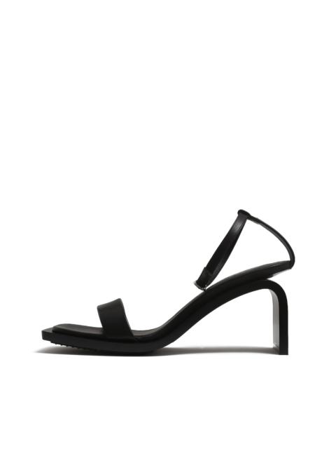 courrèges STREAM LEATHER SANDALS / BLK
