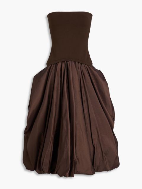 SIMKHAI Izzy strapless taffeta midi dress