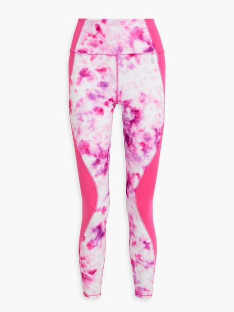 Other Designers Tie-dye paneled stretch-jersey leggings