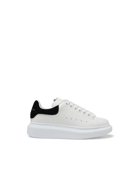 Alexander McQueen WHITE AND BLACK LEATHER OVERSIZED SNEAKERS