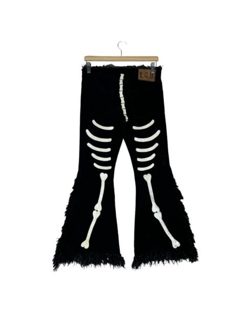 Other Designers If Six Was Nine - 🌟L.G.B MANIACS FLARE CUSTOM SKELETON PANTS