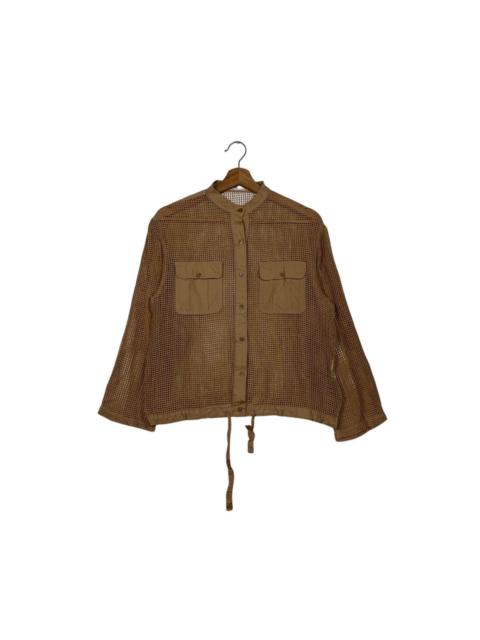 Other Designers Vintage DAKS Full Mesh Women’s Crop Shirt Jacket #1572-C70