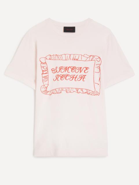 Simone Rocha Pale Pink Pillowcase Logo Print T-Shirt