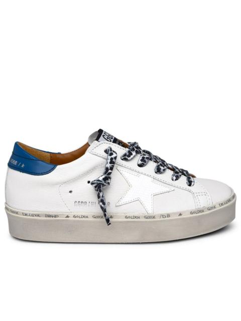 GOLDEN GOOSE HI-STAR WHITE LEATHER SNEAKERS