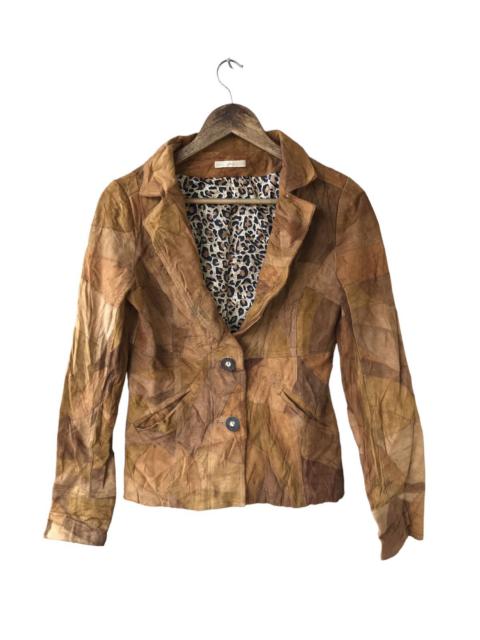 Other Designers Vintage - RARE LEATHER PATCHWORK JACKET