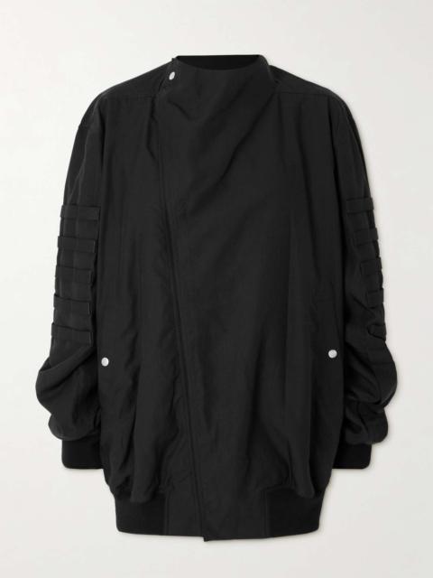 Anthem asymmetric ripstop jacket Black