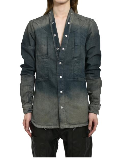 Rick Owens LARRY FOGPOCKET SHIRT / DRKDUST DEGRADE