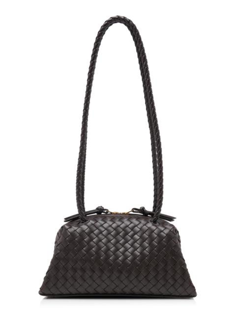 Bottega Veneta Tokyo Intrecciato Leather Shoulder Bag brown