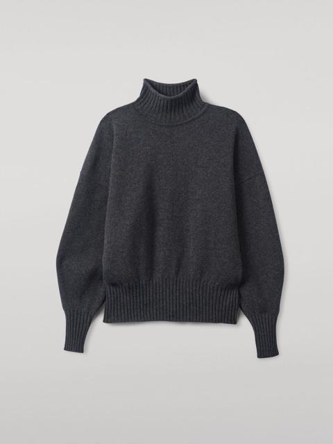 Johnstons of Elgin High Neck Grey Cashmere Jumper
