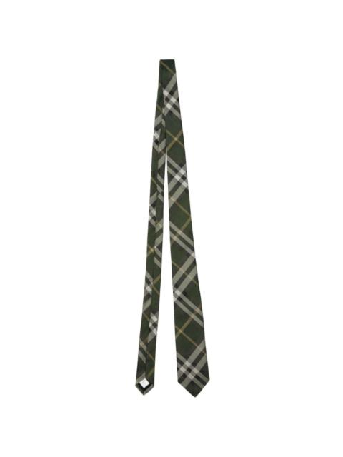 Nova check silk tie