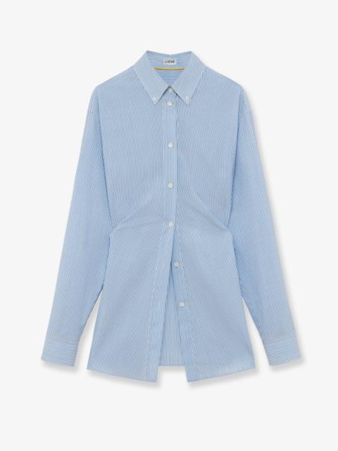 Loewe Loewe Lightweight Wool Striped Shirt Blue