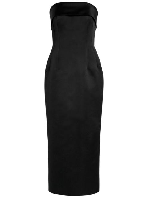 EMILIA WICKSTEAD Emilia Wickstead Keeley Strapless Satin Midi Dress