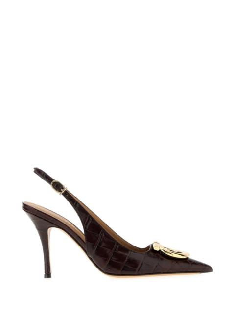 FERRAGAMO Salvatore Ferragamo Women Dark Brown Leather Sara Pumps