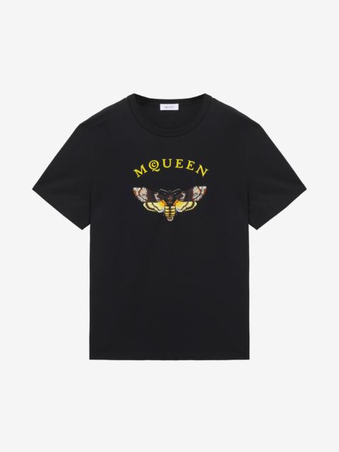 Alexander McQueen Moth Embroidery Logo T-shirt