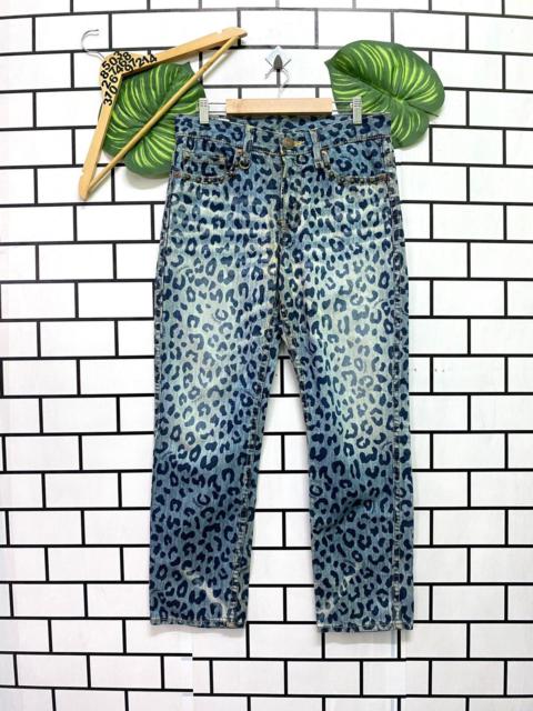 Vintage - Japanese Brand CO & LU Leopard Skin stud Denim