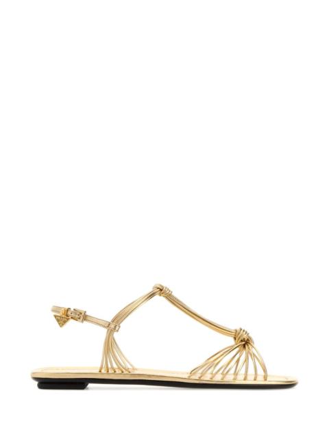 Prada Prada Women Gold Leather Sandals