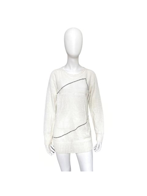 Chanel ss12 Karl square line geometric knit sweater