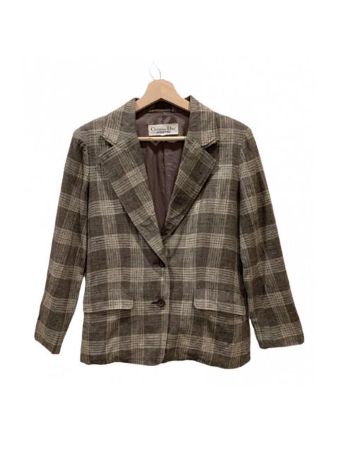 Dior Vintage Christian Dior Jaquettes Plaids Wool Jacket