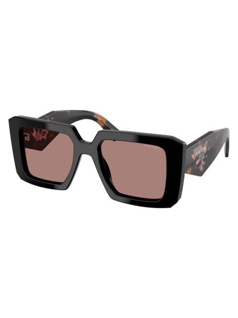 Prada Prada Light Brown Square Ladies Sunglasses PR 23YS 27B60B 51