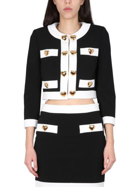 Moschino Moschino Women Heart Buttons Crepe Jacket