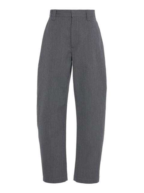 Bottega Veneta Wool-Cotton Tapered Trousers grey