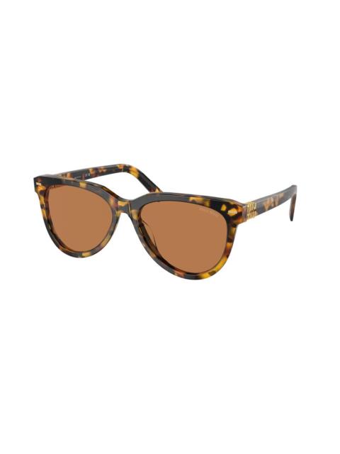 Miu Miu Miu Miu Brown Pilot Ladies Sunglasses MU 12ZS VAU01T 56