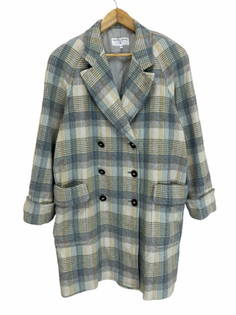 Other Designers Vintage - 🔥 VALENTINO GARAVANI DOUBLE BREASTED TARTAN COAT WOOL JACKET