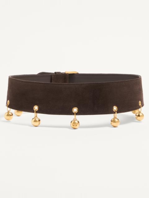 Valentino VLOGO SIGNATURE SUEDE BELT 65 MM