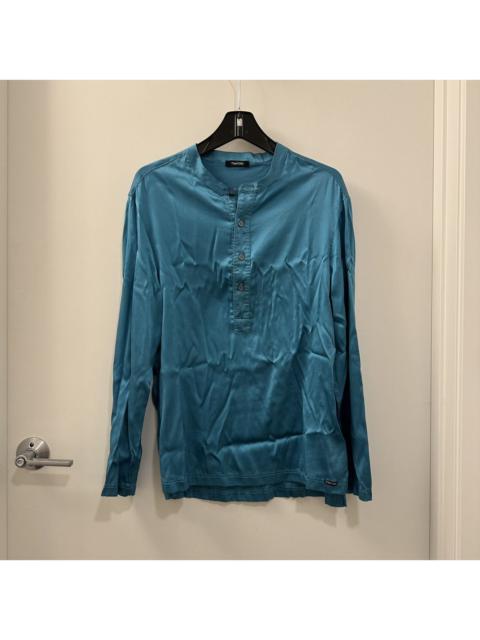 TOM FORD $790 Value TOM FORD Henley Stretch Silk Pajama Shirt