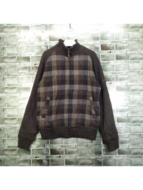 Other Designers Billabong - Billabong Tartan Knit Sleeve Wool Jacket #559-22