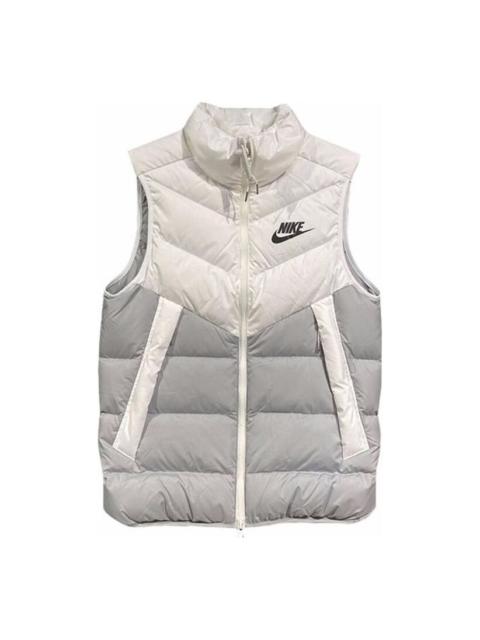 Nike Nike Windproof Warm Stand Collar Down Vest 'White Grey' DV0757-100