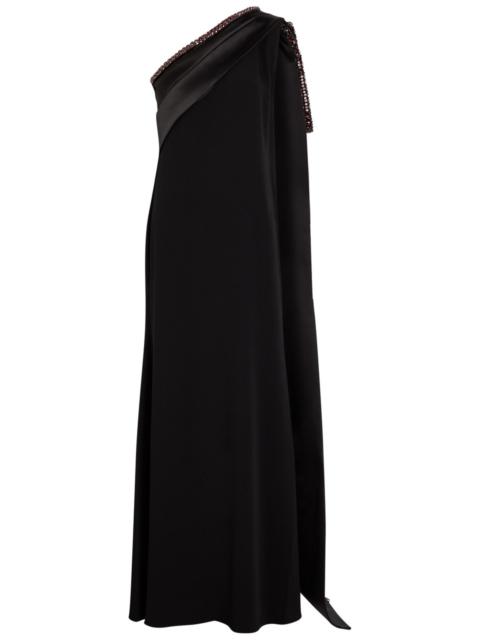 ROLAND MOURET Roland Mouret Bow Crystal-embellished Satin and Crepe Gown